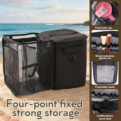 2-in-1 Cooler Organizer Insert for Bogg Bag Original/X-Large, PEVA 6H Insulated Storage Inner with Mesh Bag, Dry-Wet Separate for Camping, Beach, Picnic, Road Trips