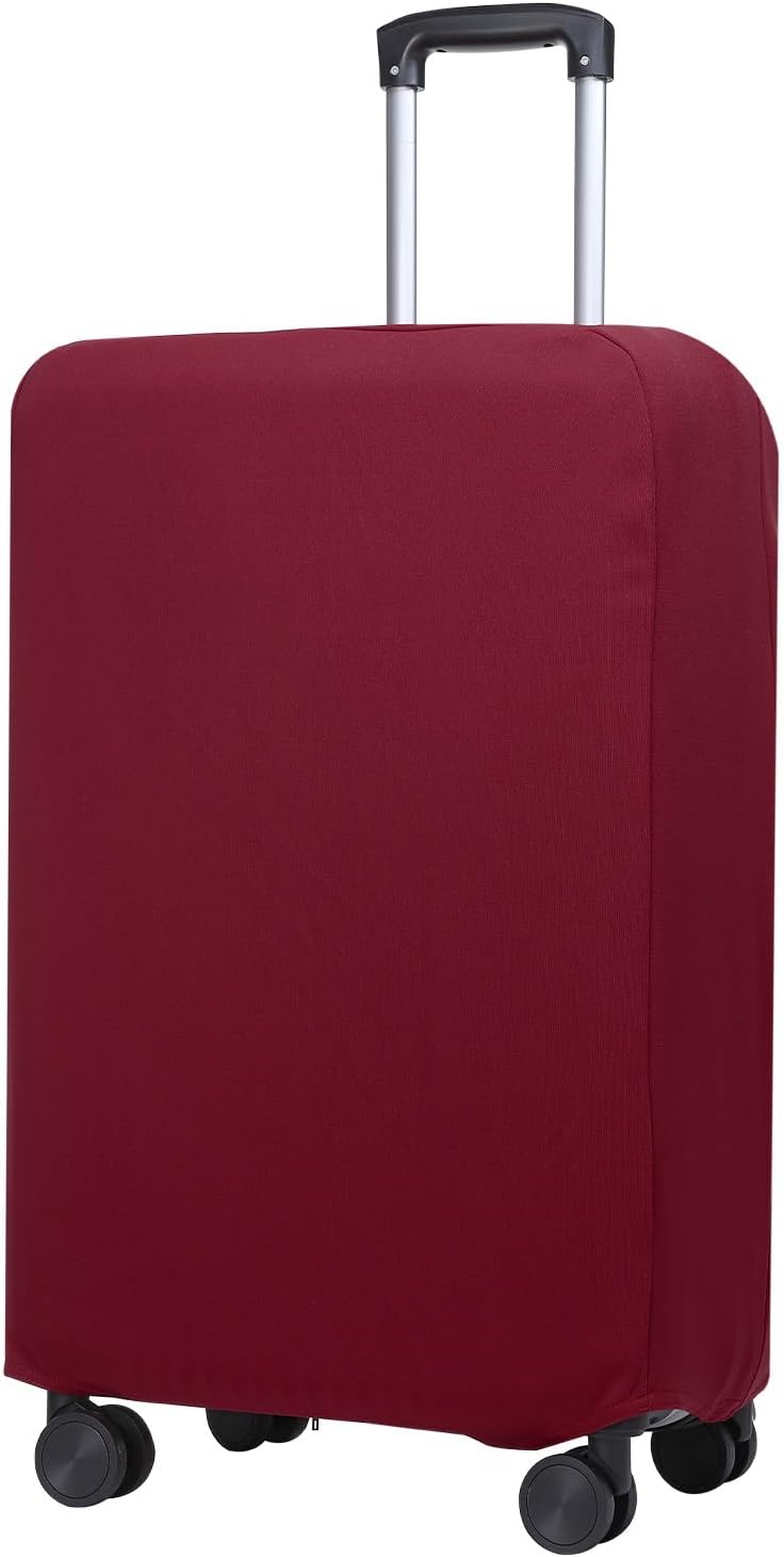 PATIKIL Luggage Cover, Suitcases Covers Elastic Carry on Cover Protector Washable Scratch-Resistant Fits 28-29 Inch Luggage for Travel Business Trips, Wine Red