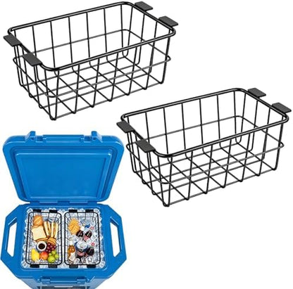 Cooler Basket for Ninja FrostVault 30qt Hard Cooler & Wheeled Coolers, Stainless Steel Storage Dry-Goods Baskets, Coolers Accessories - Camping Trips -Keep Food Dry & Organized.