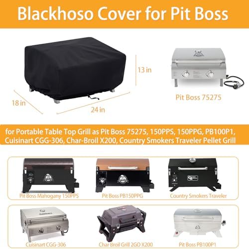 Portable Grill Cover for Pit Boss 75275/PB100P1 & Cuisinart Tabletop Grills
