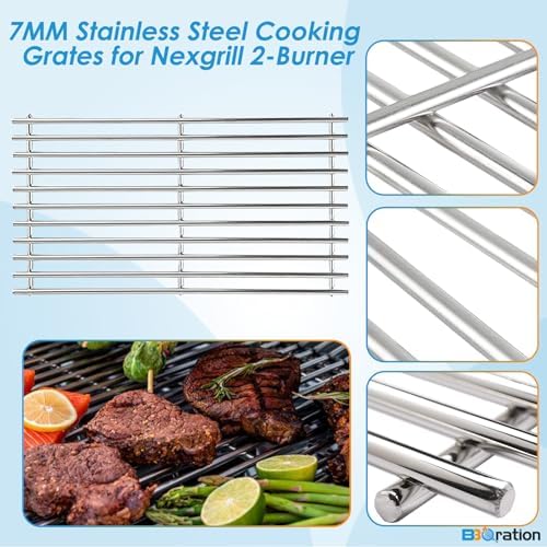 Grill Parts Kit for Nexgrill 2-Burner 720-0864 720-0864M, Replacement Parts Kit for Megamaster 720-0864MA Grill Grate Kit for Nexgrill Replacement Parts