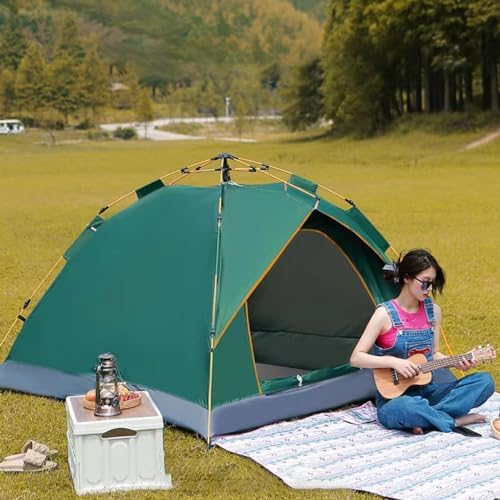 Camping Tent Pop Up,Backpacking Tents, Automatic Family Camping Tent, Instant Tents for Camping,Easy Set Up Tent,Portable Dome Tent for Camping Hiking & Traveling (Color : /Green, Size : 4-5 Persons