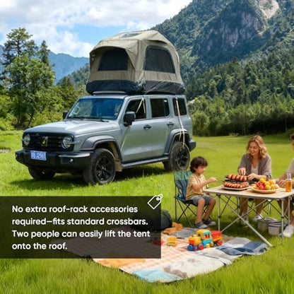 Inflatable Rooftop Tent for Car Truck, 2-3 Person Camping Roof Top Tent with Inflatable Mattress & Ladder for Outdoor Adventure, Easy Set-up