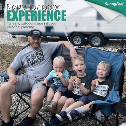 SUNNYFEEL Double Camping Chair Oversized Loveseat for Adults