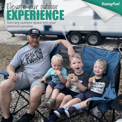 SUNNYFEEL Folding Double Camping Chair Oversized Loveseat for Adults