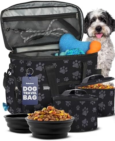 Rubyloo Original Doggy Bag™ Dog Travel Bag for Supplies with Travel Bowls