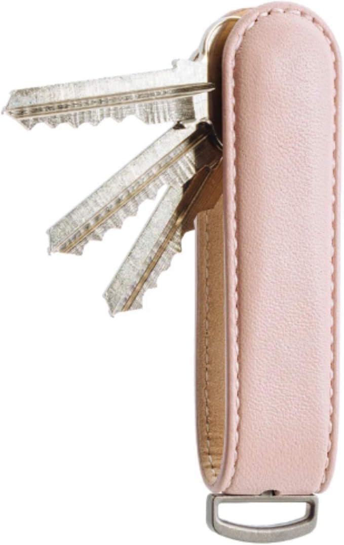 Jibbon Italian Premium Leather Key Organizer - Stylish Key Holder with Marine Grade 316 Stainless Steel, Compact EDC Keychain