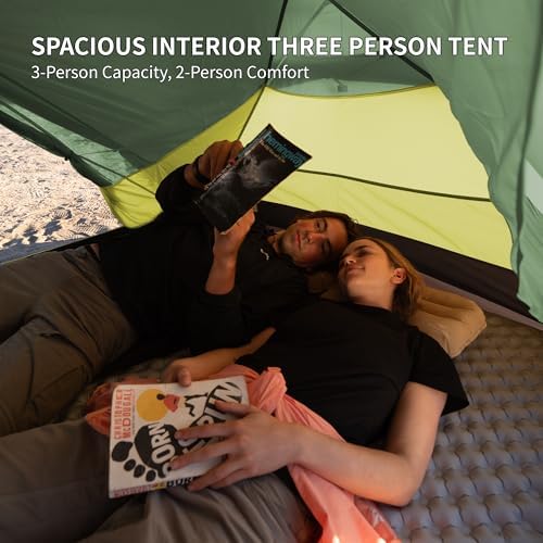 Naturehike Mongar Upgraded 1/2/3 Person Backpacking Tent,Waterproof Lightweight Camping Tent with Footprint