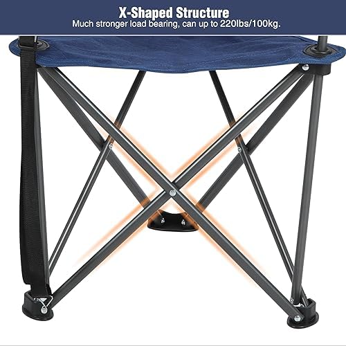 REDCAMP 2 Pack Tripod Chairs for Adults, Folding Lightweight Portable Golf Chairs
