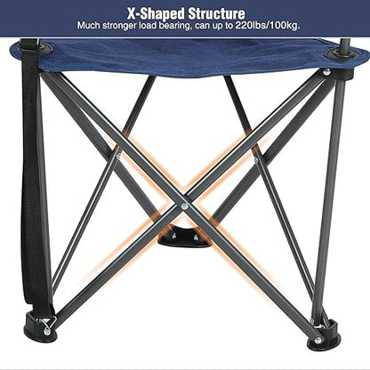 REDCAMP 2 Pack Tripod Chairs for Adults, Folding Lightweight Portable Golf Chairs