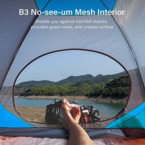 BISINNA 2/4 Person Camping Tent Lightweight Waterproof Backpacking Tent