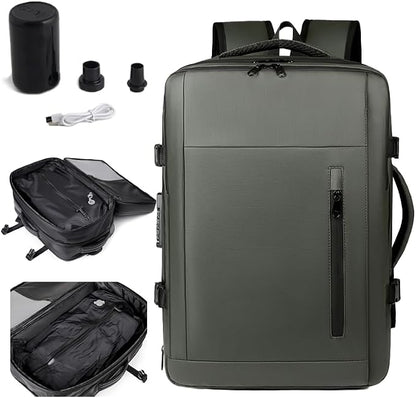 Vacuum-sealed travel computer backpack, Water-Resistant, by Unknown