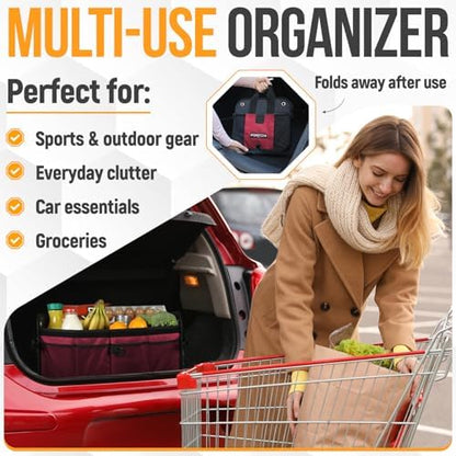 FORTEM Trunk Organizer - Collapsible Car Organizer & Storage Bag for SUVs