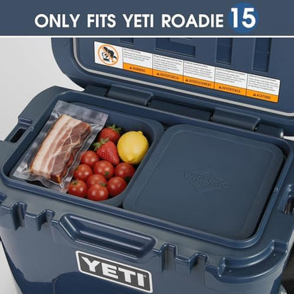 Silicone Cooler Basket for YETI Roadie 15，Dry Goods Trays - Divider and Organizer Accessories for Camping, Tailgating and Storage
