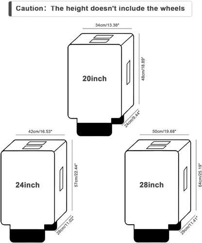 3 PCS Luggage Covers for Suitcase TSA Approved,20/24/28 Inch Full Clear Luggage Protector 3mm Thickness Suitcase Protector Cover TAS Approved Suitable for Long Travel Accessories