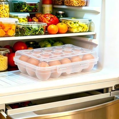 15 Grid Egg Storage Box for Refrigerator Kitchen Camping RV