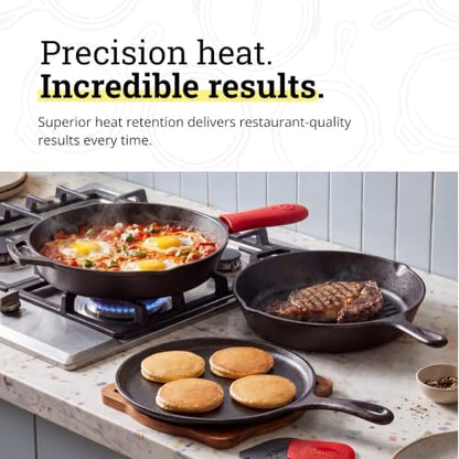 Lodge Cast Iron 7-Piece Set, PFAS-Free Pre-Seasoned Kitchen Essentials