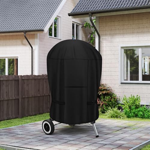 Upgraded Round Grill Cover for Weber 26" and Most Charcoal Kettle