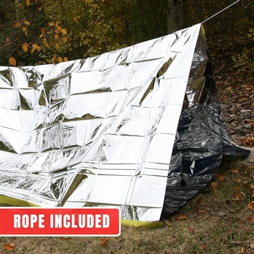 Emergency Zone Reflective & Green Survival 2 Person Tube Tents. Available in 1, 2, 3, 48 Packs. (Reflective, 48)
