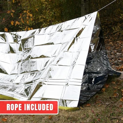 Emergency Zone Reflective & Green Survival 2 Person Tube Tents. Available in 1, 2, 3, 48 Packs.