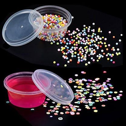 Augshy 40 Pack 4Oz Slime Containers with Lids, Jello Shot Cups Condiment Containers Plastic Portion Cups with Lids for Salad Dressing Food Storage Containers