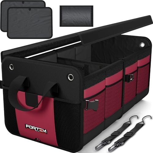 FORTEM Trunk Organizer - Collapsible Car Organizer & Storage Bag for SUVs
