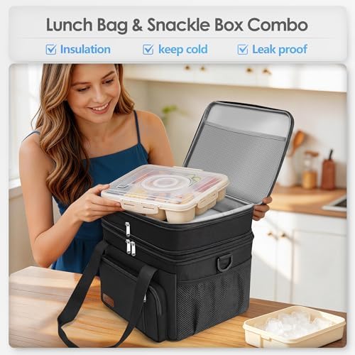 MIYCOO 36 Can Expandable Soft Cooler Bag with Snackle Box Container