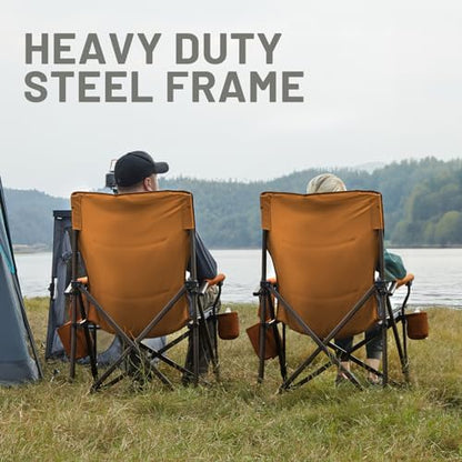 TIMBER RIDGE Oversized Folding Camping Chair High Back 500lbs