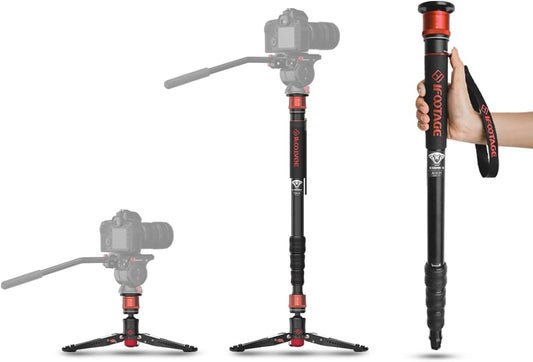 IFOOTAGE Monopod for Camera Cobra 3 A180T, Quick Adjust Monopod with Feet,Height to 71"/180cm,Walking Stick,CB3 Base Tripod,for Camera Photography,Travel,Payload up to 17.64 lbs/8 KG