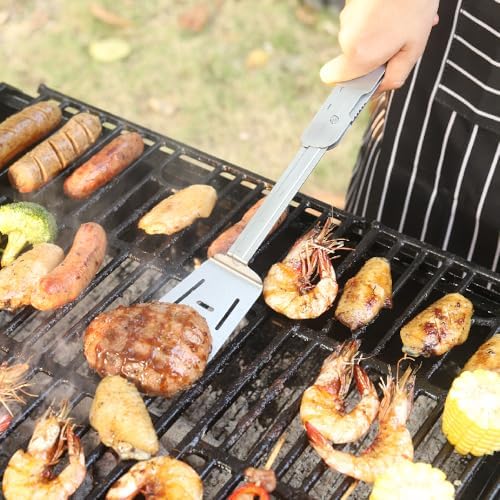 ROXON 6-in-1 Grill Tools Set, Metal Griddle Accessories Kit for Blackstone
