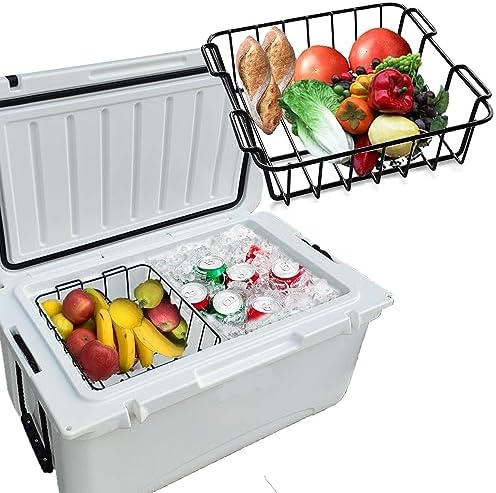 12.5" long Cooler Basket for Yeti Tundra 50&65, lgloo 52QT, Ozark Trail 52QT, Pelican Elite (45 & 70)etc,Stainless Steel Storage Dry-Goods Basket Suitable for coolers with all internal diameters 12.5"
