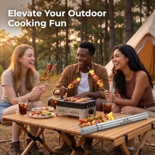50 Pack 13.5 Inch Stainless Steel BBQ Skewers