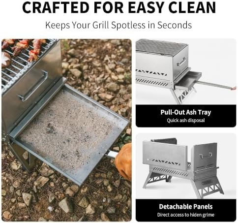 Naturehike 2-in-1 Stove & Grill, Foldable, IGT Table Compatible
