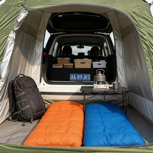 Economical Car Camping Tent - Easy Setup 210D Ripstop, Spacious Universal Fit for Overnight Outdoor Trips