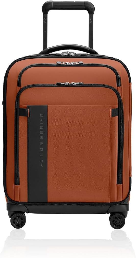 Briggs & Riley International 21" Carry On Expandable Spinner - Luggage for Travel, Suitcases with Wheels, Softside Rolling Bag for Men & Women - ZDX Collection, Canyon