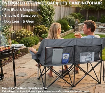 Bolosy Double Camping Chair Oversized Camping Loveseat