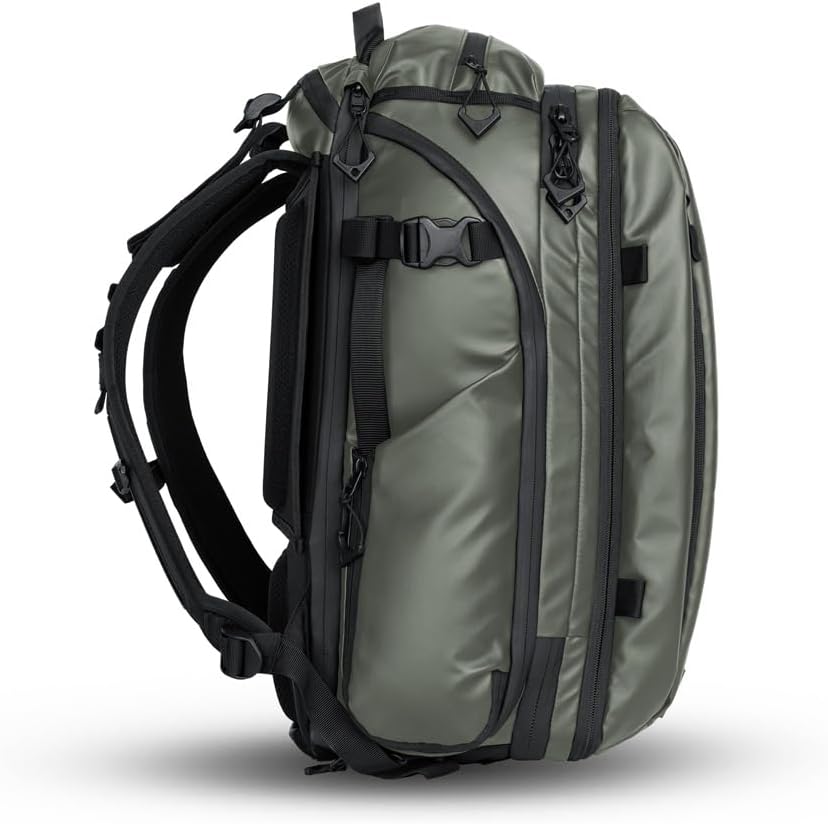 WANDRD TRANSIT Travel Backpack (35L): Expandable Carry-On Travel Backpack – Weather-Resistant, Laptop Compartment, Dual Side Access & Camera Cube Compatible Adventure Bag