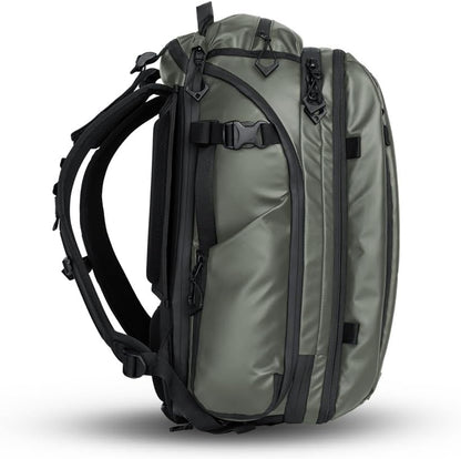 WANDRD TRANSIT Travel Backpack (35L): Expandable Carry-On Travel Backpack – Weather-Resistant, Laptop Compartment, Dual Side Access & Camera Cube Compatible Adventure Bag