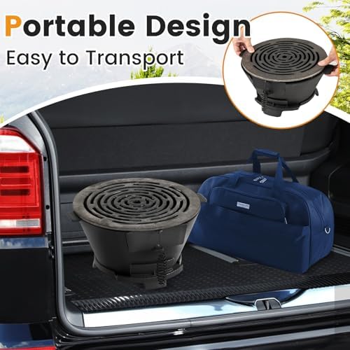Giantex Cast Iron Hibachi Grill, Portable Japanese BBQ Charcoal Grill