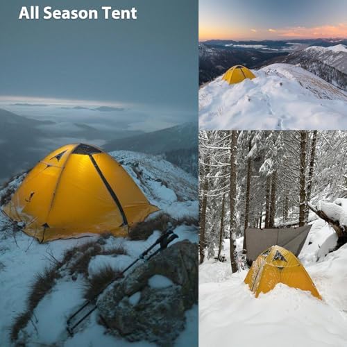 GEERTOP 2 Person Backpacking Tent, Lightweight Waterproof 4-Season Tent