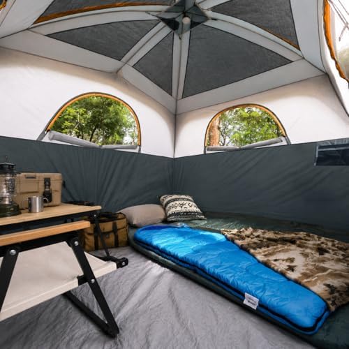 UNP 6 Person Tents for Camping Waterproof Family Cabin Tent with Rainfly