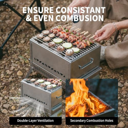 Naturehike 2-in-1 Stove & Grill, Foldable, IGT Table Compatible