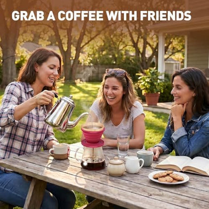 2Pcs Collapsible Pour Over Coffee Dripper, Silicone Filter Holder