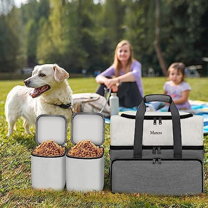 Mancro Dual Layers Dog Travel Bag, Dog Mom Gifts, Road Trip Essentials