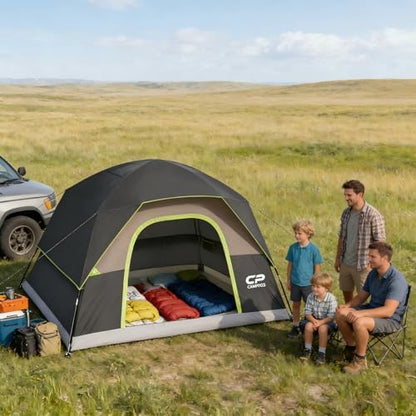 CAMPROS CP Tents for Camping 2/4/6 Person, Waterproof Windproof Dome Tent