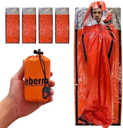Emergency Sleeping Bags 2 Pack | Portable Emergency Blanket Survival Gear