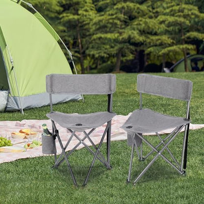 REDCAMP 2 Pack Tripod Camping Chairs Folding Lightweight