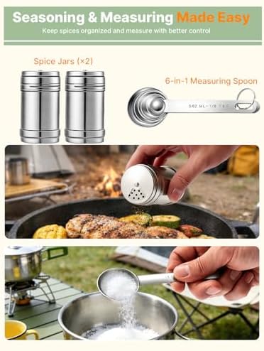 Gaialoop Camping Utensil Set, Camping Cooking Utensils & Kitchen Tools