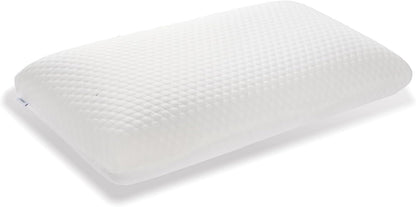 Memory Foam Bed Pillows, Pillow for Side and Back Sleeper, Pillow for Neck Pain Relief, Washable Removable Cover, Soft, White (Standard)