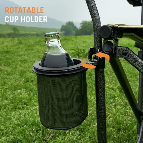 4 Pack Oversized Heavy Duty Camping Chairs for Adults 400LBS Capacity